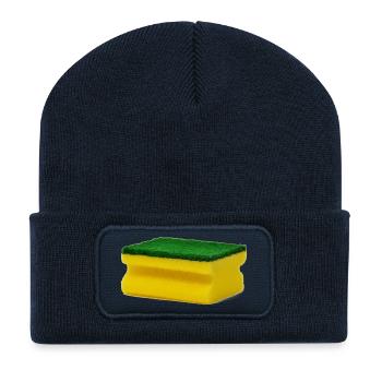 Schwamm - Recycelte Patch Beanie - French Navy - Vorne