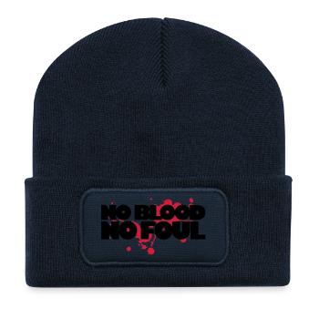 No Blood No Foul - Beanie recyclé à patch - bleu marine - Devant