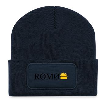 RØMØ - Beanie recyclé à patch - bleu marine - Devant