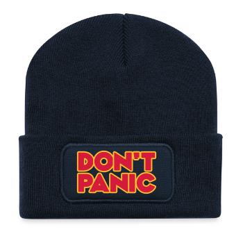 Don't Panic 2zeilig - Recycelte Patch Beanie - French Navy - Vorne