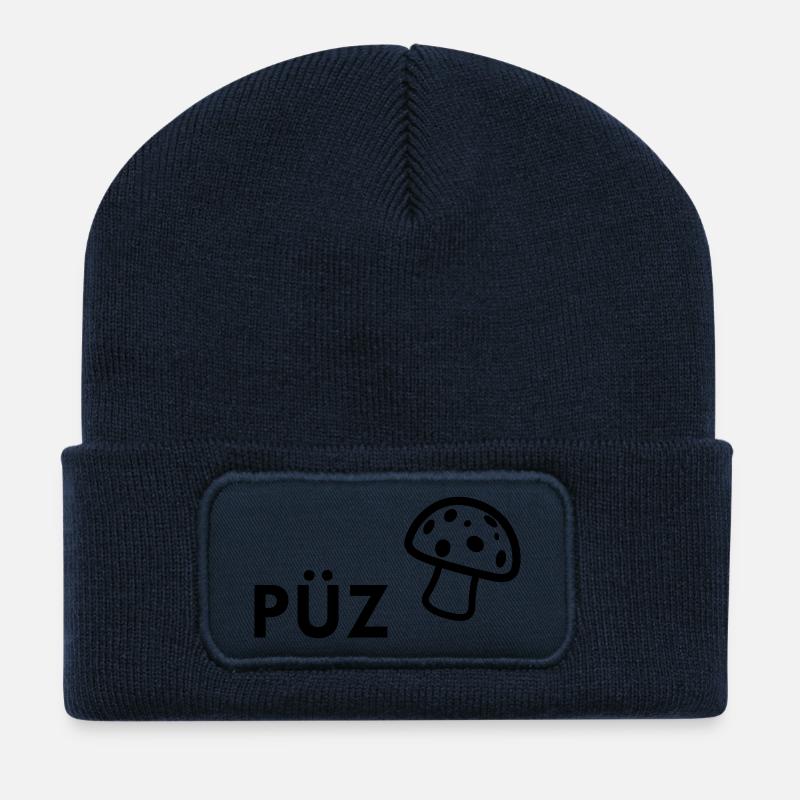 PÜZ (Pilz) - Recycelte Patch Beanie - French Navy