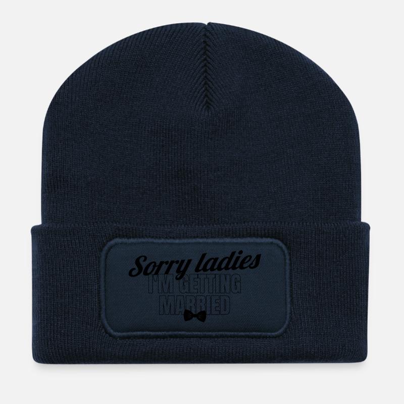 Heiraten Ladies Junggesellenabschied Geschenk - Recycelte Patch Beanie - French Navy
