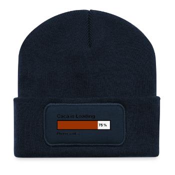 Progress bar is loaded poo - Recycled Patch Beanie - french navy - Front