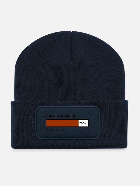 Progress bar is loaded poo - Recycled Patch Beanie - french navy