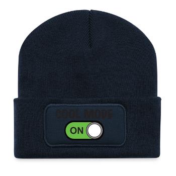 MODE COOL ON - Beanie recyclé à patch - bleu marine - Devant