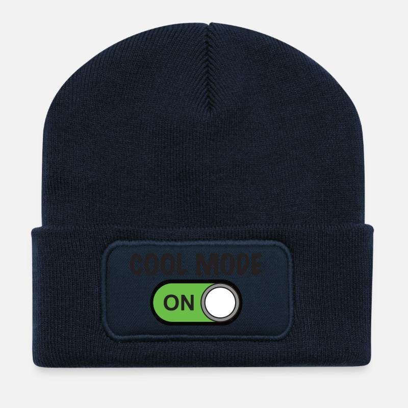 MODE COOL ON - Beanie recyclé à patch - bleu marine