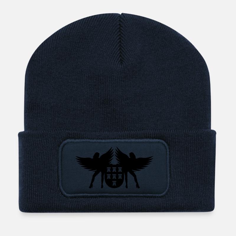 Wappen Siebenbürgen mit Engel - Recycelte Patch Beanie - French Navy
