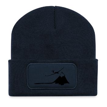 glider - Beanie recyclé à patch - bleu marine - Devant