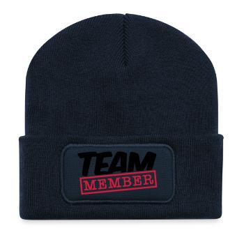 team_member_desn_ts2 - Beanie recyclé à patch - bleu marine - Devant
