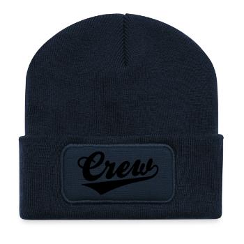 Département - Beanie recyclé à patch - bleu marine - Devant