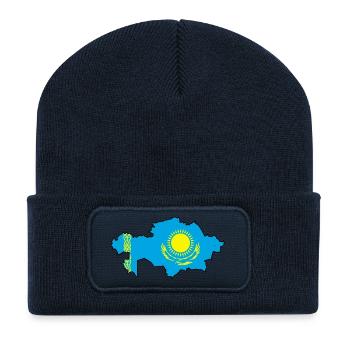 Kasachstan - Recycelte Patch Beanie - French Navy - Vorne