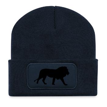 Löwe - Recycelte Patch Beanie - French Navy - Vorne