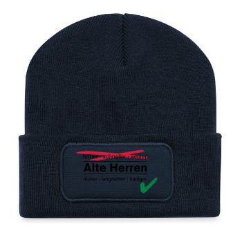 Alte Herren / AH - Recycelte Patch Beanie - French Navy - Vorne