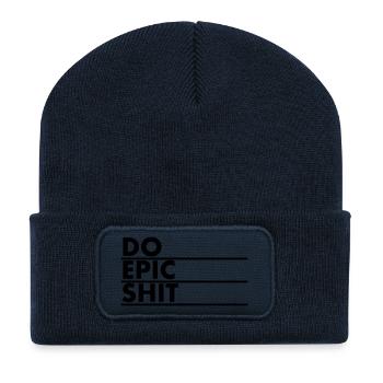 EO EPIC SHIT - Recycelte Patch Beanie - French Navy - Vorne
