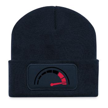 Tacho Schnell Rasen - Recycelte Patch Beanie - French Navy - Vorne