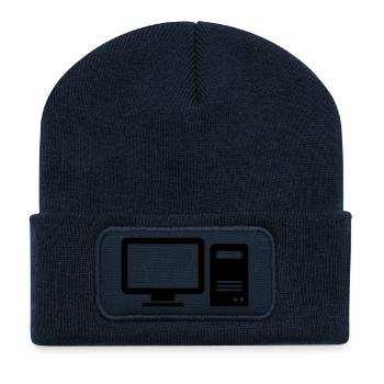 Computer - Recycelte Patch Beanie - French Navy - Vorne