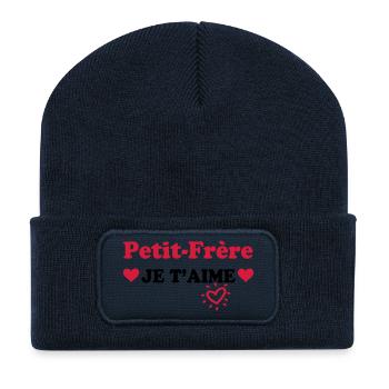 Petit-frère je t'aime - Recycled Patch Beanie - french navy - Front
