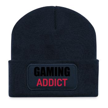 Gaming Gamer Video Game Player Geek - Recycled Patch Beanie - french navy - Front