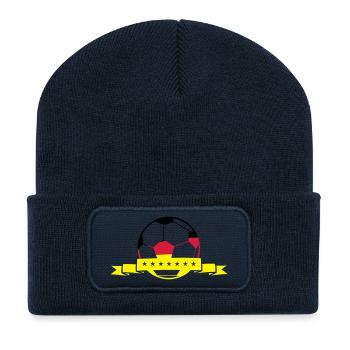 fussball deutschland - Recycelte Patch Beanie - French Navy - Vorne