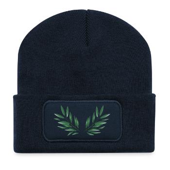 Oliven Zweige Symbol für Frieden und Hoffnung - Recycelte Patch Beanie - French Navy - Vorne