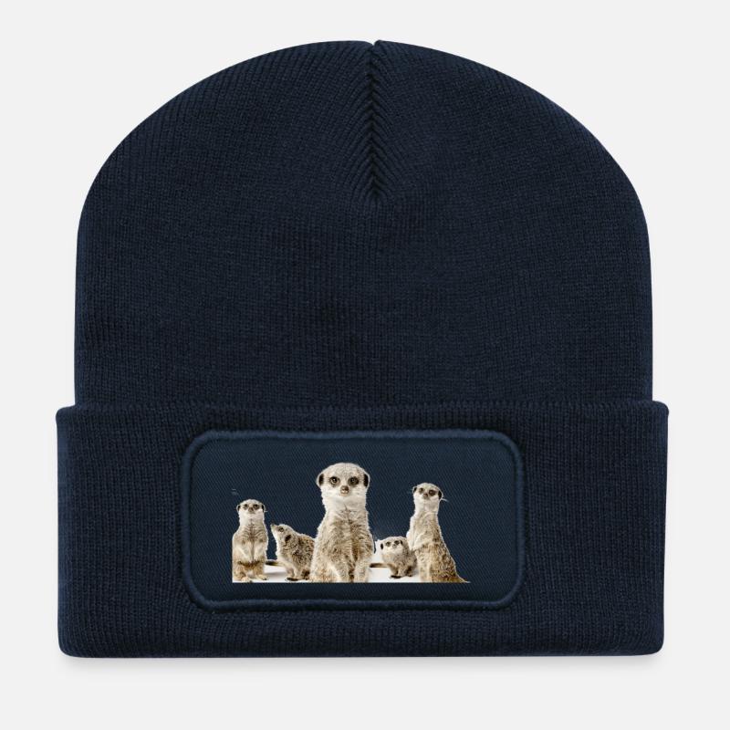 Erdhörnchen - Recycelte Patch Beanie - French Navy