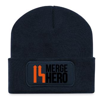 Merge Code Held - Recycelte Patch Beanie - French Navy - Vorne