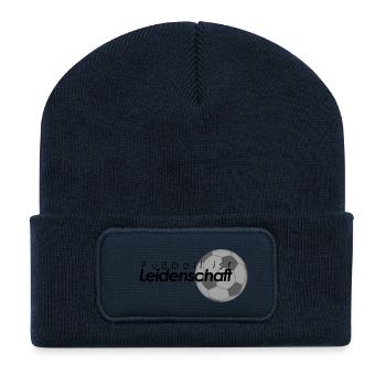 Fussball ist Leidenschaft - Recycelte Patch Beanie - French Navy - Vorne