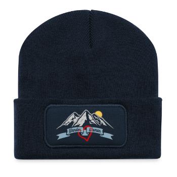 Frauen Wanderwoman Geschenk T-Shirt zum wandern - Recycelte Patch Beanie - French Navy - Vorne