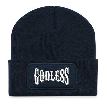 godly god pray god godless prayer divine shirt - Recycled Patch Beanie - french navy - Front