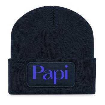 OPA. ALLES GUTE ZUM GEBURTSTAG, PAPA. PAPA. VATERTAG. VATER. - Recycelte Patch Beanie - French Navy - Vorne
