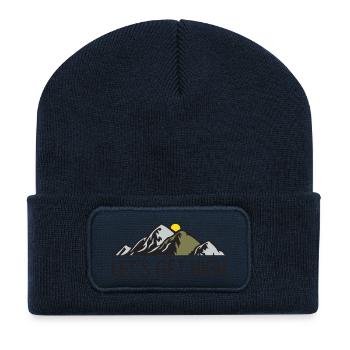 Berge - Lasst uns hoch hinaus - Recycelte Patch Beanie - French Navy - Vorne