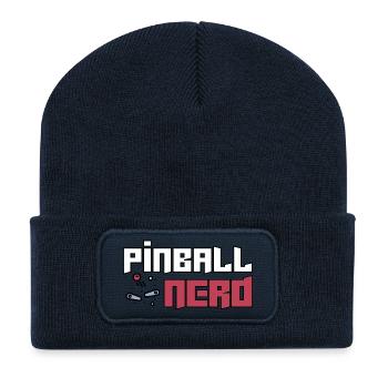 Pinball Nerd Joueur de flipper Flipper Rouge Blanc - Beanie recyclé à patch - bleu marine - Devant