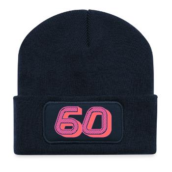 60. 60 JAHRE. 60. JAHRESTAG. 60. GEBURTSTAG. - Recycelte Patch Beanie - French Navy - Vorne