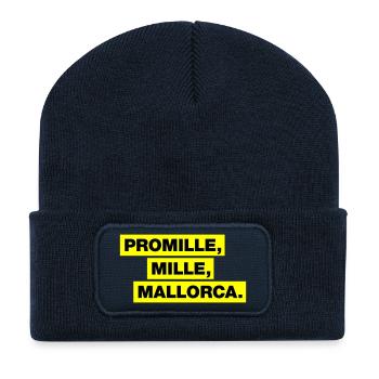 Promille, Mille, Malle - Recycelte Patch Beanie - French Navy - Vorne