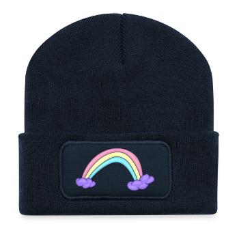 Kleiden Sie sich in Freude mit unserer Regenbogenkollektion - Recycelte Patch Beanie - French Navy - Vorne