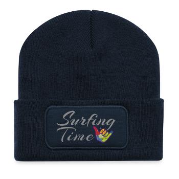 Surf, Surfing, Time - Recycled Patch Beanie - french navy - Front