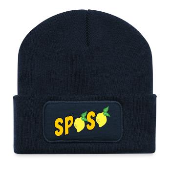 ITALIAN HOCHZEIT BRÄUTIGAM SPOSO - Recycelte Patch Beanie - French Navy - Vorne