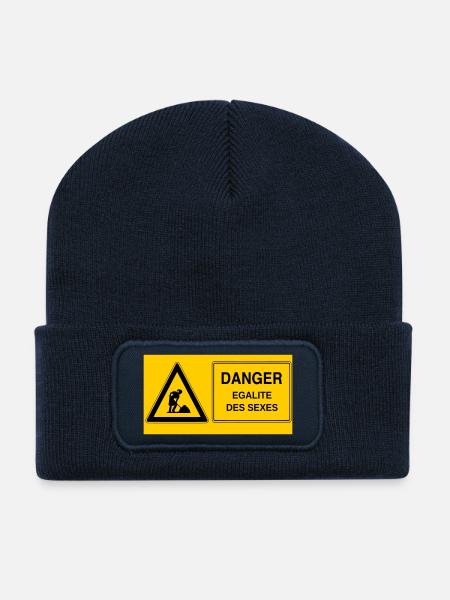 Gender equality - Recycled Patch Beanie - french navy