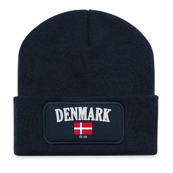 Danemark depuis 980 – nostalgie de la Scandinavie - Beanie recyclé à patch - bleu marine - Devant