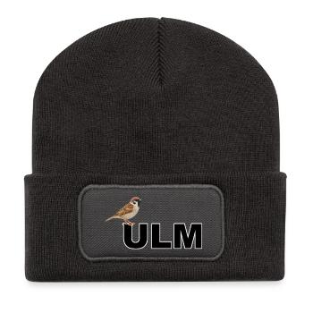 Ulmer Spatz Lentils with Spätzla Swabian - Recycled Patch Beanie - dark grey - Front
