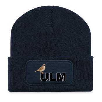 Ulmer Spatz Linsen mit Spätzla Schwäbisch - Recycelte Patch Beanie - French Navy - Vorne