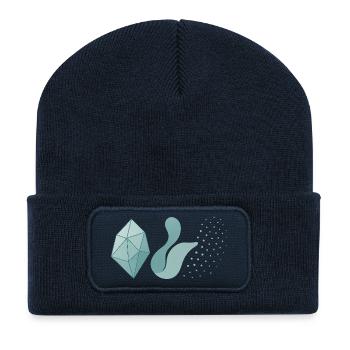 Solide, liquide, gazeux - Conception physique 3 phases - Beanie recyclé à patch - bleu marine - Devant