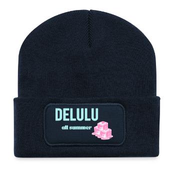 💭 Delulu All Summer – Fantasy Mindset Y2K Soft Gi - Recycled Patch Beanie - french navy - Front