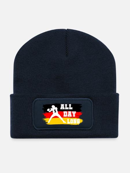 All Day Long DE - Recycelte Patch Beanie - French Navy