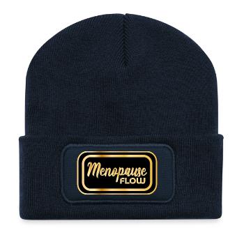 MENOPAUSE WECHSELJAHRE FRAUEN - Recycelte Patch Beanie - French Navy - Vorne