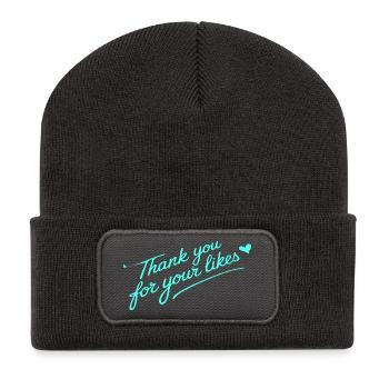 THANK YOU FOR YOUR LIKES - Recycled Patch Beanie - dark grey - Front