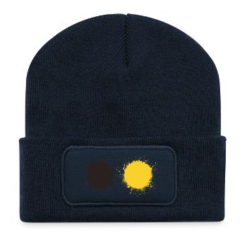 Black and yellow - Recycled Patch Beanie - french navy - Front