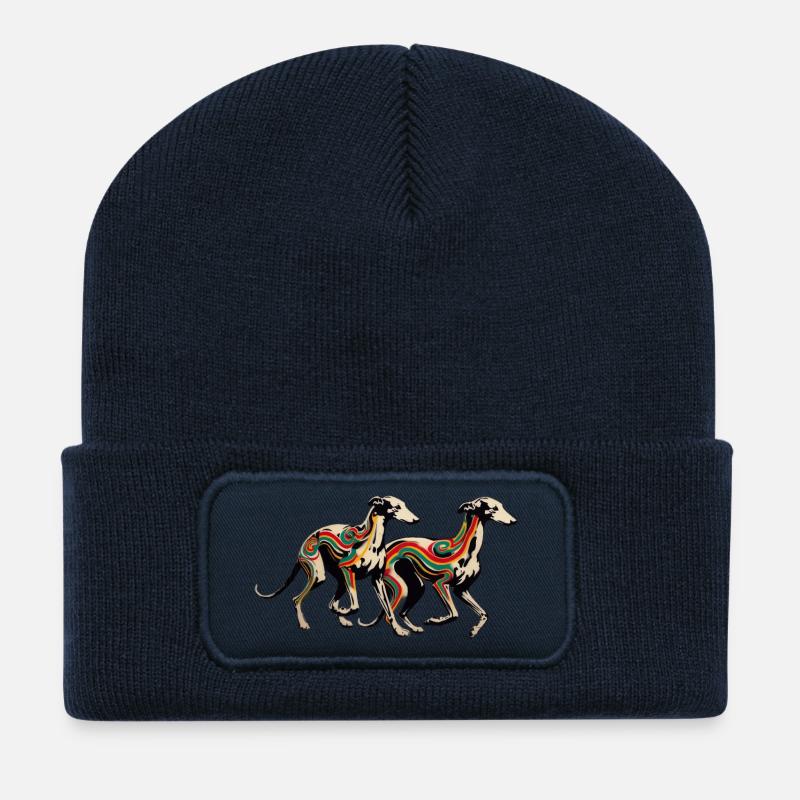 Two Galgos StreetArt_Nr.01 - Recycled Patch Beanie - french navy