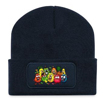 Crazy fruits - Recycled Patch Beanie - french navy - Front