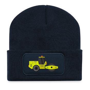 Road roller - Recycled Patch Beanie - french navy - Front